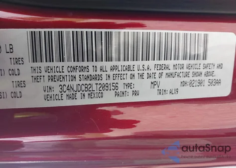 2020 Jeep Compass Limited 4X4 из США, поврежденный, VIN 3C4NJDCB2LT209156